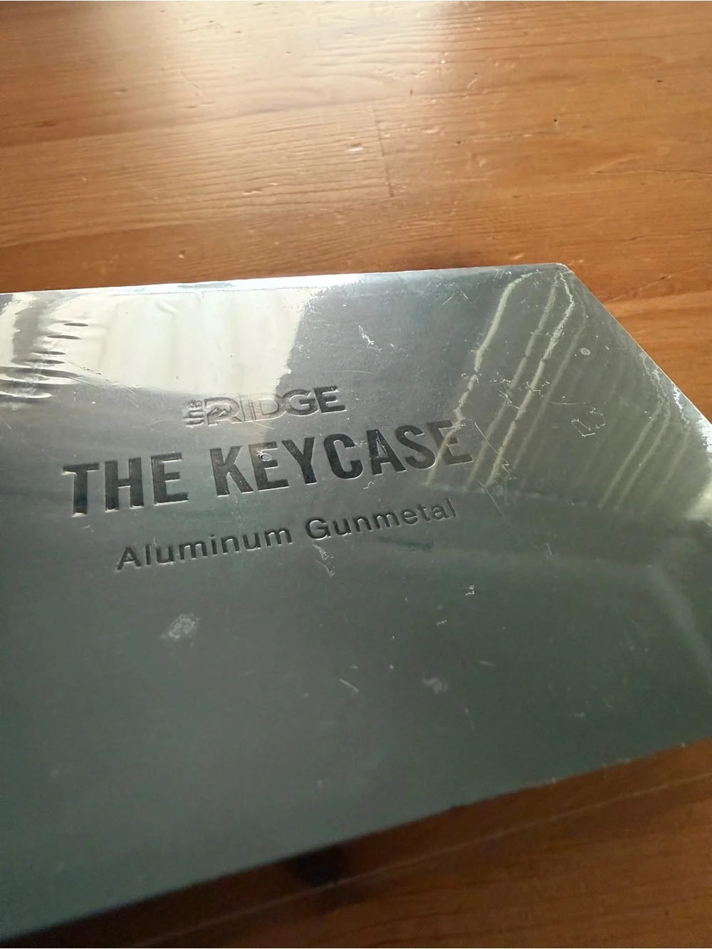 The Ridge THE KEYCASE Aluminum Gunmetal Key Case and Cavity tray NWT